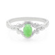 Bague en argent et Chrysoprase impériale
