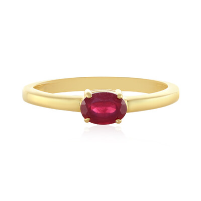 Bague en argent et Rubis de Madagascar