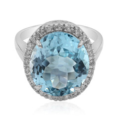 Bague en argent et Topaze bleu ciel