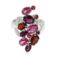 Bague en argent et Grenat du Mozambique (Dallas Prince Designs)