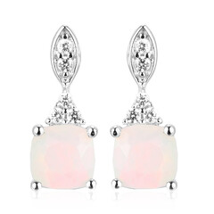 Boucles d'oreilles en argent et Opale Welo