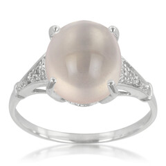 Bague en argent et Quartz rose d'Angelandia