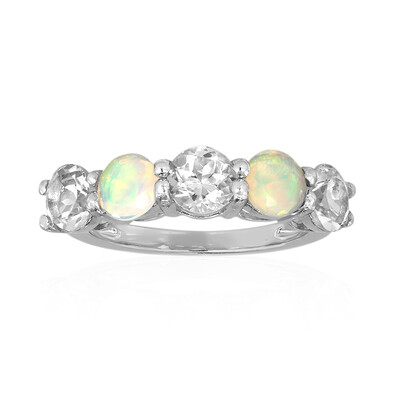 Bague en argent et Topaze blanche