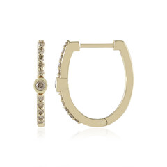 Boucles d'oreilles en or et Diamant champagne SI1