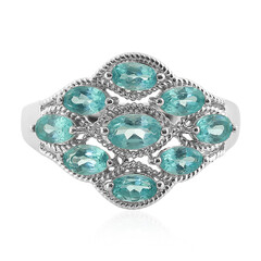 Bague en argent et Apatite bleue