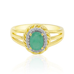 Bague en or et Émeraude de Tanzanie