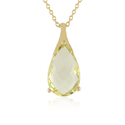 Collier en argent et Quartz citron