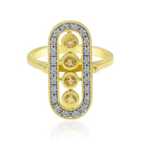 Bague en argent et Citrine
