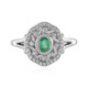 Bague en argent et Emeraude de Colombie
