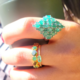 Bague en argent et Emeraude du Brésil