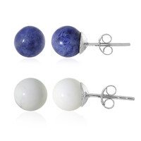 Boucles d'oreilles en argent et Howlite