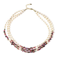 Collier en argent et Perle blanche de culture d'eau douce (Riya)