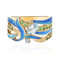 Bague en argent et Topaze bleu ciel