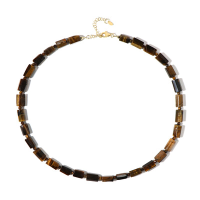 Collier en argent et Œil de Tigre