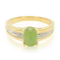 Bague en argent et Chrysoprase impériale