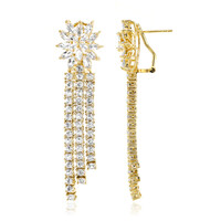 Boucles d'oreilles en argent et Topaze blanche