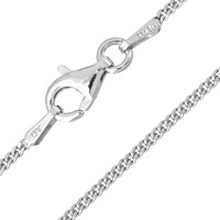 Chaîne mailles gourmette – 50cm – argent massif
