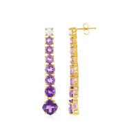 Boucles d'oreilles en argent et Améthyste de Sibérie