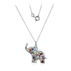 Collier en argent et Topaze bleu Suisse