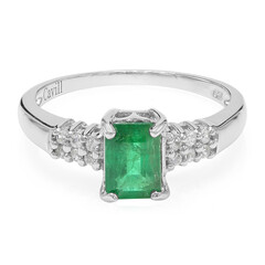 Bague en argent et Emeraude de Bahia