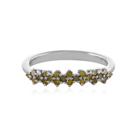 Bague en argent et Diamant jaune I1