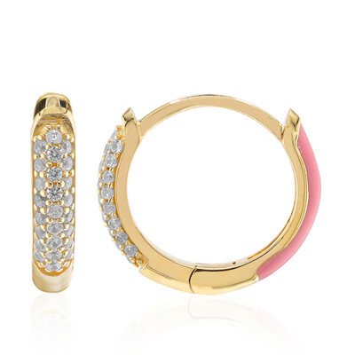 Boucles d'oreilles en argent et Zircon (M de Luca)