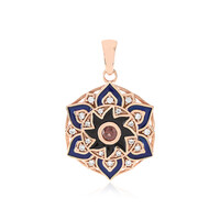 Pendentif en argent et Zircon rose