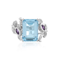 Bague en argent et Topaze bleu ciel