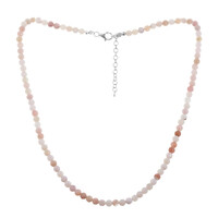 Collier en argent et Opale rose