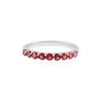 Bague en argent et Spinelle rouge noble