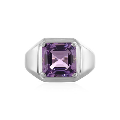Bague en argent et Améthyste Rose de France