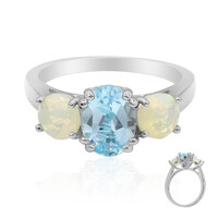 Bague en argent et Topaze bleu ciel