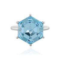 Bague en argent et Topaze bleu ciel