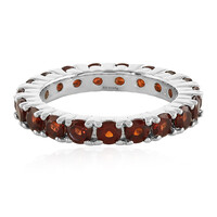 Bague en argent et Grenat du Mozambique