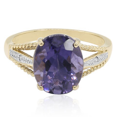 Bague en or et Quartz Myrtille