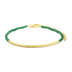 Bracelet en argent et Agate verte