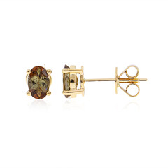Boucles d'oreilles en or et Andalousite