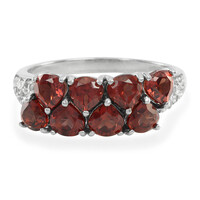 Bague en argent et Grenat du Mozambique
