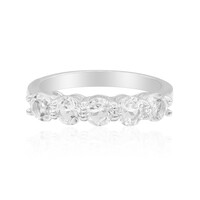 Bague en argent et Topaze blanche
