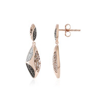 Boucles d'oreilles en argent et Diamant noir
