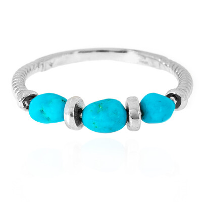 Bague en argent et Turquoise Sleeping Beauty (Anne Bever)