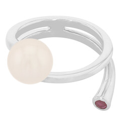 Bague en argent et Perle d'Akoya