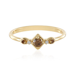 Bague en or et Diamant chocolat I2