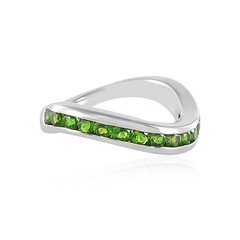 Bague en argent et Diopside de Russie