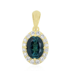 Pendentif en or et Indicolite du Brésil