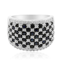 Bague en argent et Saphir bleu