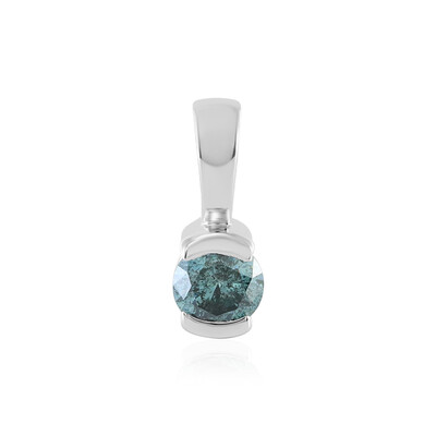 Pendentif en or et Diamant bleu ciel I2