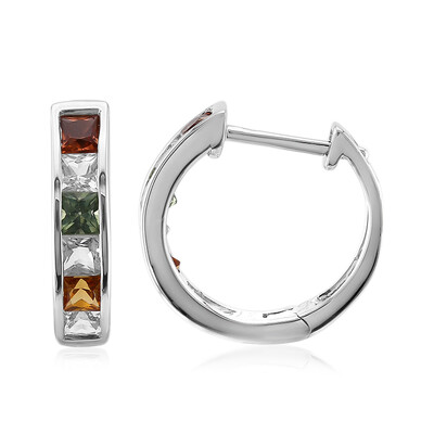 Boucles d'oreilles en argent et Saphir