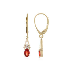 Boucles d'oreilles en or et Rubis de Tanzanie