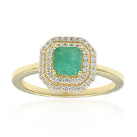 Bague en argent et Emeraude du Brésil